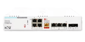 سوئیچ شبکه PoE و SFP کی دی تی مدل KP-0406H4SLMT - 10عدد( POE Gig/UPLINK Gig/SFP Gig) / 120 وات / بدنه تمام فلزي با استفاده از رنگ های الکترو استاتیك
