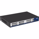 سوئیچ شبکه PoE دارای ۲۴ پورت ۱۰۰۱۰ و ۲ پورت آپلینک و ۱ پورت SFP گیگ پهنای باند Gbps۱۰.۸ اچ ار یو ای HRUI HR901-AF-2421GS-400