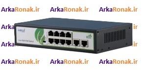 سوئیچ PoE اچ آر یو آی مدل HR902-AF-82N با ۱۰ پورت