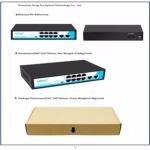 سوئیچ شبکه اچ آر یو آی مدل HR900-AF-82GN دارای ۱۰ پورت POE