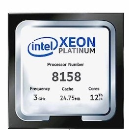 CPU مدل Xeon Platinum 8158 برند Intel