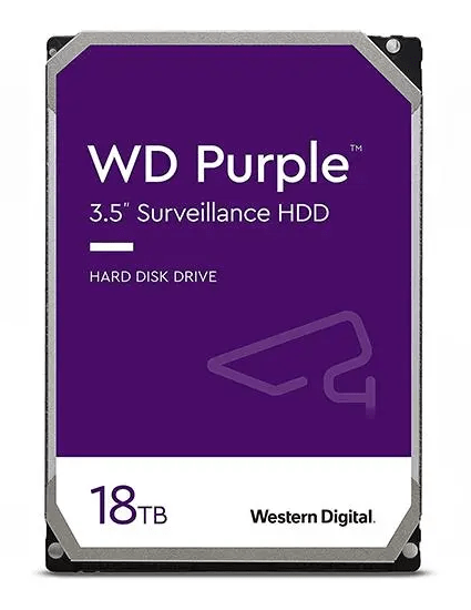 هارد دیسک اینترنال وسترن دیجیتال مدل WD180PURZ ظرفیت ۱۸ ترابایت بنفش