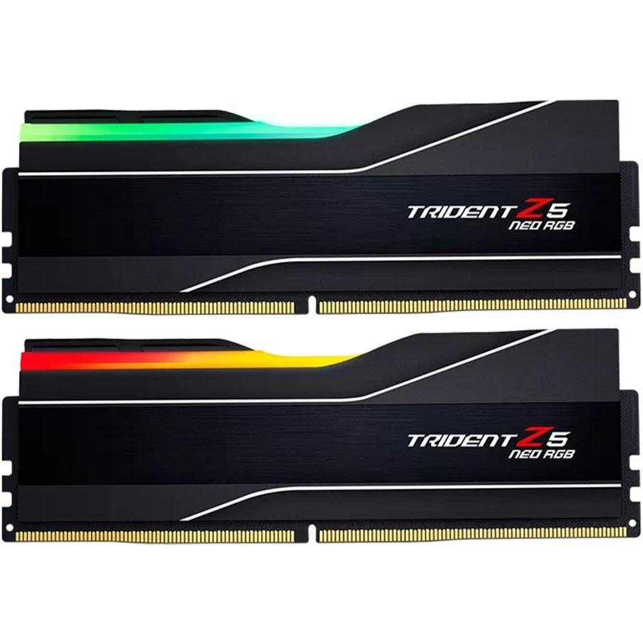 رم کامپیوتر جی اسکیل دو کاناله Trident Z5 Neo RGB فرکانس 6000 مگاهرتز DDR5 تایمینگ CL30 حافظه 64 گیگابایت