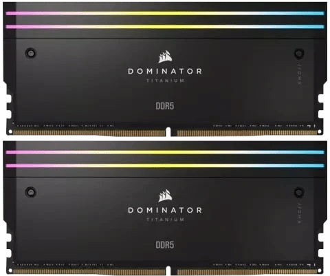 رم کامپیوتر کورسیر دو کاناله Dominator Titanium RGB فرکانس 6000 مگاهرتز DDR5 تایمینگ CL30 حافظه 32 گیگابایت