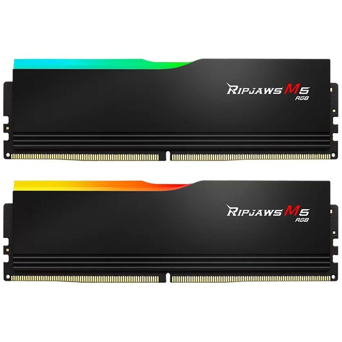 رم کامپیوتر جی اسکیل دو کاناله مدل Ripjaws M5 RGB فرکانس 5200 مگاهرتز DDR5 تایمینگ CL40 حافظه 32 گیگابایت