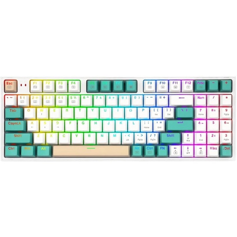کیبورد بی سیم مکانیکال ردراگون مدل K643 WGC RGB PRO