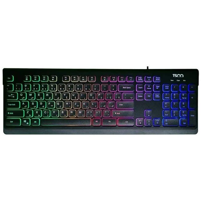 کیبورد گیمینگ تسکو مدل TK8031 با سوییچ ممبران و نورپردازی RGB