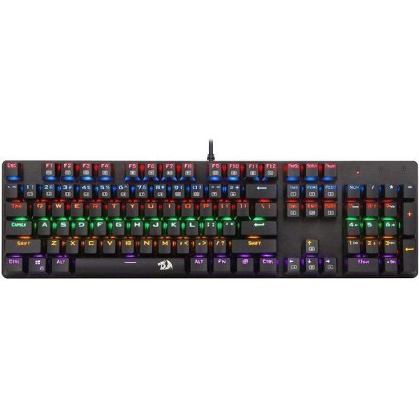 کیبورد گیمینگ ردراگون مدل K208 با سوییچ مکانیکال آبی و نورپردازی RGB