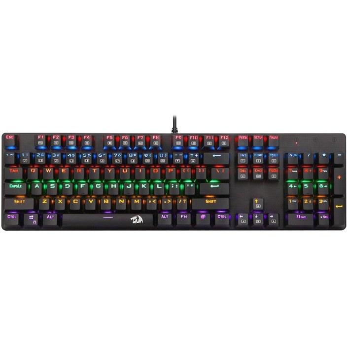 کیبورد گیمینگ ردراگون مدل K208 با سوییچ مکانیکال آبی و نورپردازی RGB