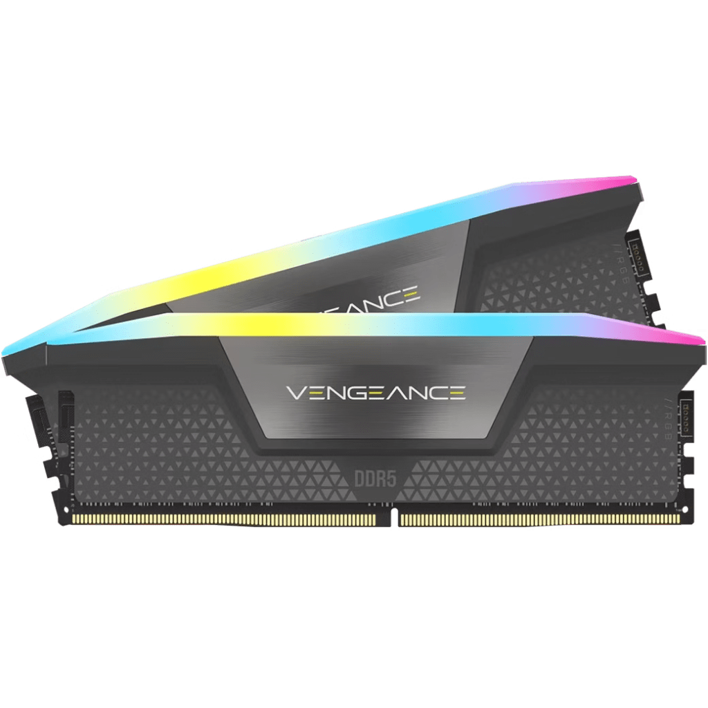 رم کامپیوتر کورسیر VENGEANCE RGB ظرفیت ۶۴ گیگابایت DDR5 فرکانس ۵۲۰۰ مگاهرتز CL40