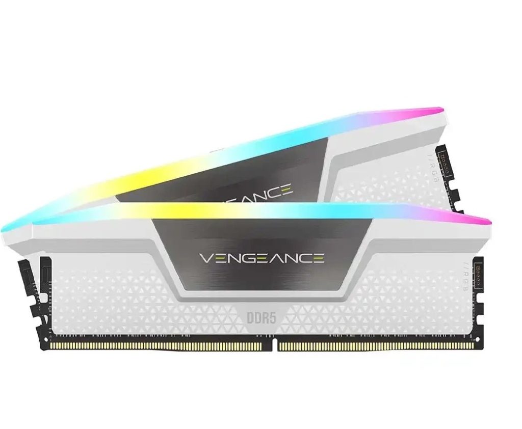 رم کورسیر VENGEANCE RGB White ظرفیت ۳۲ گیگابایت DDR5 فرکانس ۵۲۰۰ مگاهرتز دو کاناله CL40