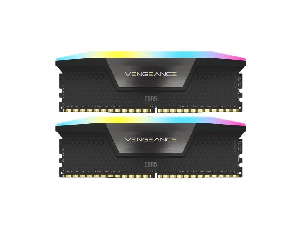 رم کامپیوتر کورسیر دو کاناله مدل Vengeance RGB فرکانس 5600 مگاهرتز DDR5 تایمینگ CL40 حافظه 32 گیگابایت