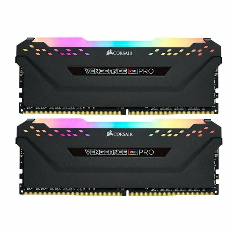 رم کامپیوتر کورسیر دو کاناله Vengeance RGB Pro فرکانس 3200 مگاهرتز DDR4 تایمینگ CL16 حافظه 64 گیگابایت
