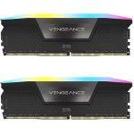 رم کامپیوتر کورسیر دو کاناله مدل Vengeance RGB فرکانس 6600 مگاهرتز DDR5 تایمینگ CL38 حافظه 32 گیگابایت
