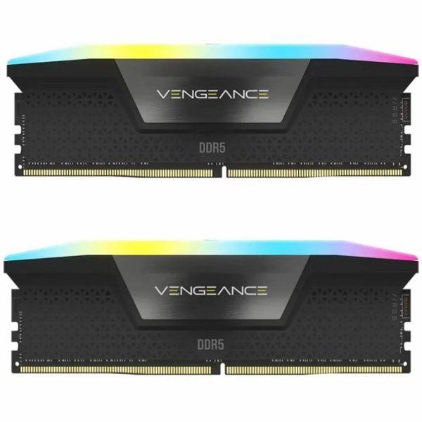 رم کامپیوتر کورسیر دو کاناله مدل VENGEANCE RGB فرکانس 5600 مگاهرتز DDR5 تایمینگ CL40 ظرفیت 64 گیگابایت