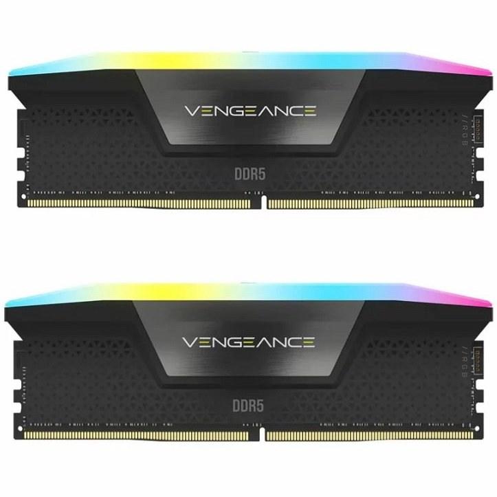 رم کامپیوتر کورسیر دو کاناله مدل VENGEANCE RGB فرکانس 5600 مگاهرتز DDR5 تایمینگ CL40 ظرفیت 64 گیگابایت