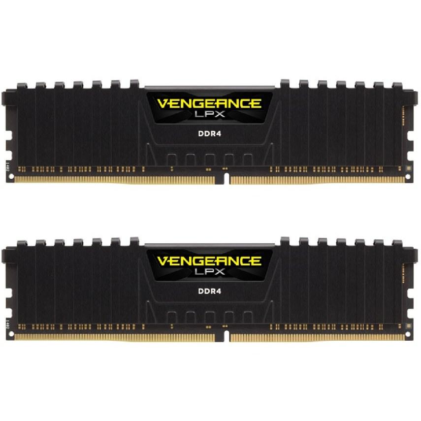رم کامپیوتر کورسیر دو کاناله مدل Vengeance LPX فرکانس 3200 مگاهرتز DDR4 تایمینگ CL16 حافظه 32 گیگابایت