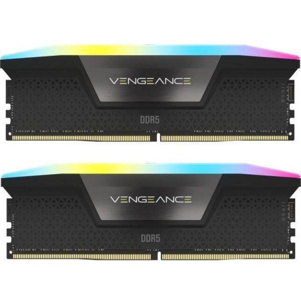 رم کامپیوتر کورسیر دو کاناله Vengeance RGB فرکانس 7000 مگاهرتز DDR5 تایمینگ CL40 حافظه 48 گیگابایت