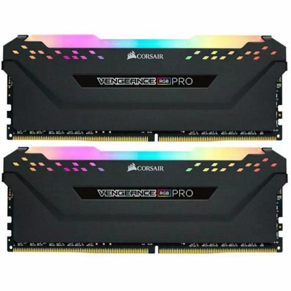 رم کامپیوتر کورسیر دو کاناله Vengeance RGB Pro فرکانس 3600 مگاهرتز DDR4 تایمینگ CL18 حافظه 64 گیگابایت