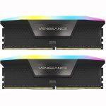 رم کامپیوتر کورسیر دو کاناله Vengeance RGB فرکانس 6400 مگاهرتز DDR5 تایمینگ CL32 حافظه 32 گیگابایت