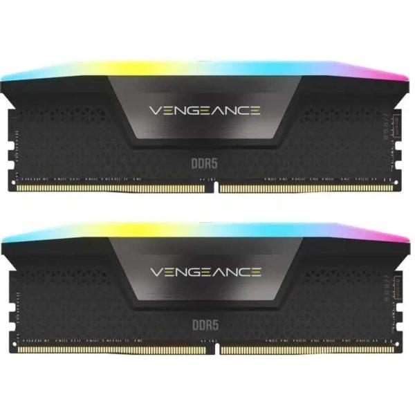 رم کامپیوتر کورسیر دو کاناله مدل VENGEANCE RGB AMD EXPO فرکانس 5200 مگاهرتز DDR5 تایمینگ CL40 حافظه 32 گیگابایت