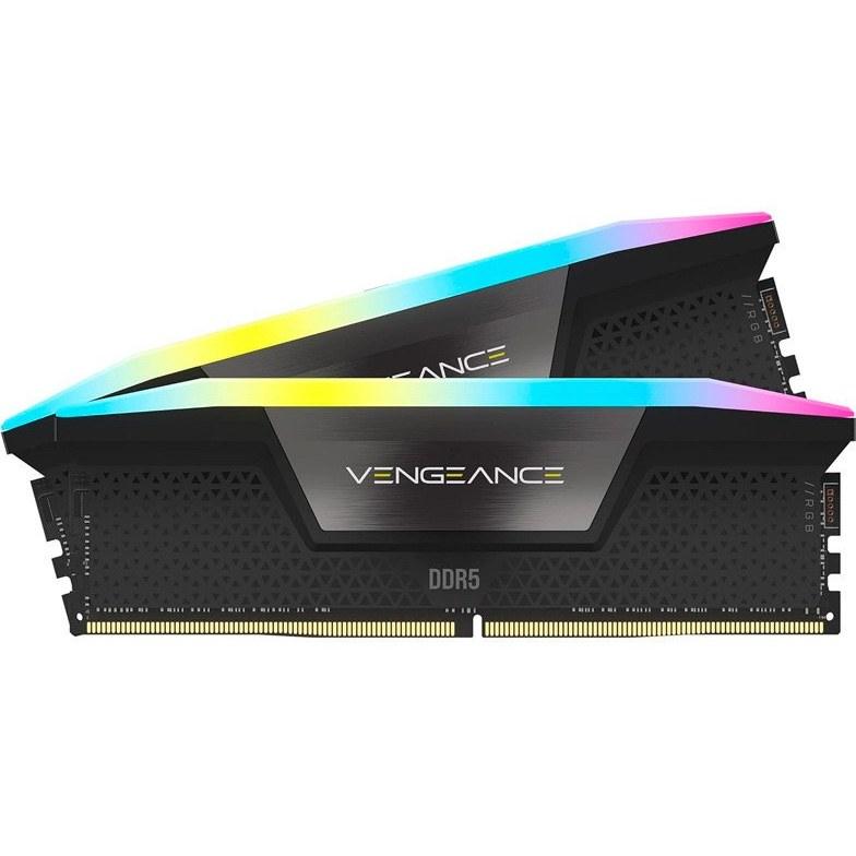 رم کامپیوتر کورسیر دو کاناله مدل VENGEANCE RGB فرکانس 5600 مگاهرتز DDR5 تایمینگ CL40 حافظه 96 گیگابایت
