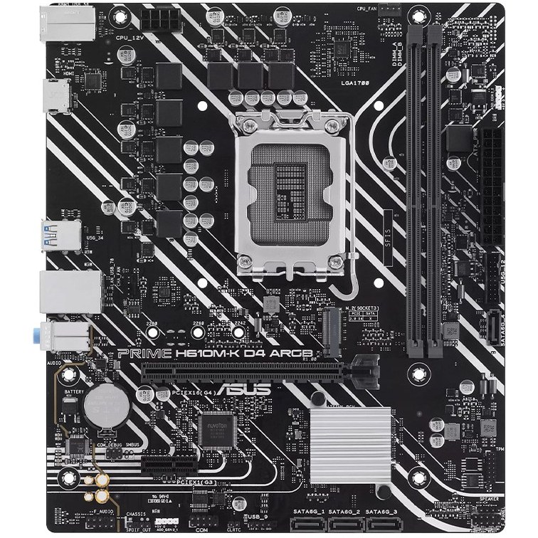 مادربرد ایسوس مدل PRIME H610M-K D4 ARGB DDR4